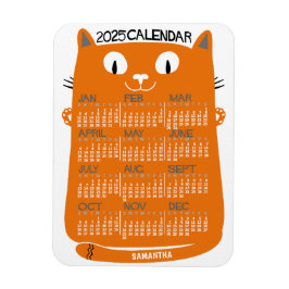 2023 Monatlicher Kalender Mittelalterliche Orangen Magnet