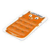 2023 Monatlicher Kalender Mittelalterliche Orangen Magnet (Linke Seite)