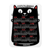 2023 Monatlicher Kalender Mittelalterliche Schwarz Magnet (Vertikal)