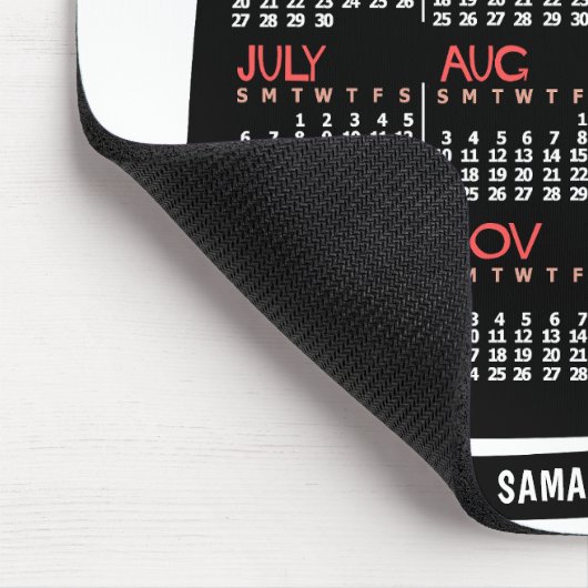 2023 Monatlicher Kalender Mittelalterliche Schwarz Mousepad (Ecke)