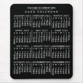 2023 Monatlicher Kalender Schwarz-weißer Individue Mousepad (Vorne)
