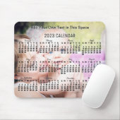 2023 Monatlicher Kalender Schwarzer Text hinzufüge Mousepad (Mit Mouse)