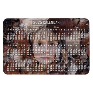 2023 Monatlicher Kalender weiß Foto hinzufügen Magnet