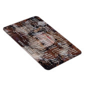 2023 Monatlicher Kalender weiß | Foto hinzufügen Magnet (Rechte Seite)