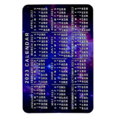 2023 Monatlicher Kalender Weltraumnebel Magnet (Vertikal)