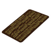 2023 Monatskalender Dunkle Kaffeebohnen Magnet (Linke Seite)