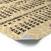 2023 Monatskalender Kaffeebohnen 3 Fotos Poster (Ecke)