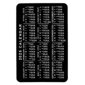 2023 Monatskalender Klassisch Schwarz/Weiß Magnet (Vertikal)