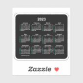 2023 Neon 52 Week ISO Kalender von Janz Aufkleber (Blatt)