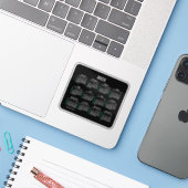 2023 Neon 52 Week ISO Kalender von Janz Aufkleber (Laptop mit iPhone)