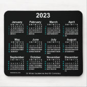 2023 Neon White 52 Weeks ISO Calendar by Janz Mousepad (Vorne)