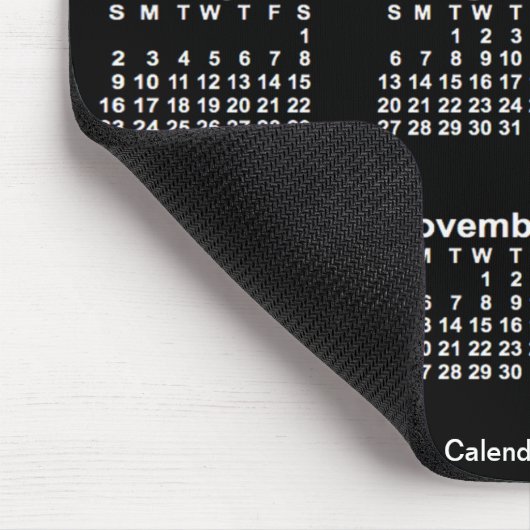 2023 Neon White Large Print Calendar von Janz Mousepad (Ecke)