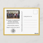 2023 Neujahr Business Foto Feierliche Kiefernstras Postkarte (Rückseite)