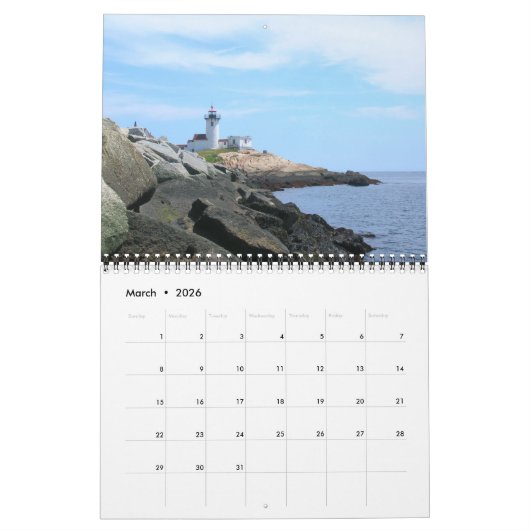 2023 New England Leuchtturm-Kalender-Kalender Kalender (Mär 2026)