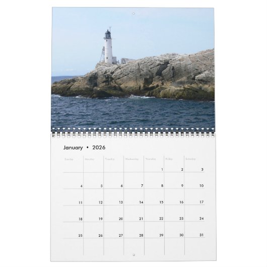 2023 New England Leuchtturm-Kalender-Kalender Kalender (Jan 2026)