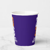 2023 New Year Event Custom Orange Dark Blue Pappbecher (Links)
