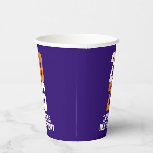 2023 New Year Event Custom Orange Dark Blue Pappbecher (Rechts)