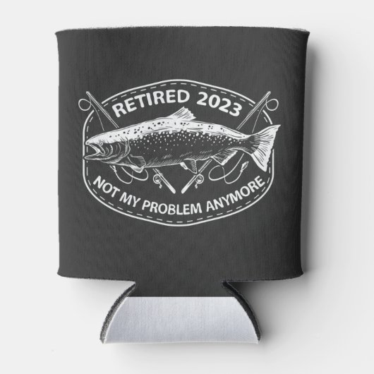 2023 nicht mehr mein Problem mehr Fischen Geschenk Dosenkühler (Vorderseite)