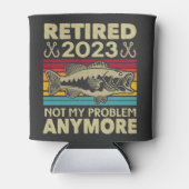 2023 nicht mehr mein Problem mehr Fischen Geschenk Dosenkühler (Vorderseite)