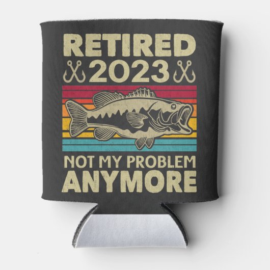 2023 nicht mehr mein Problem mehr Fischen Geschenk Dosenkühler (Vorderseite)