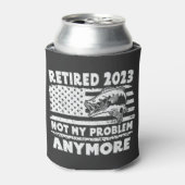 2023 nicht mehr mein Problem mehr Fischen Geschenk Dosenkühler (Kanne Vorderseite)
