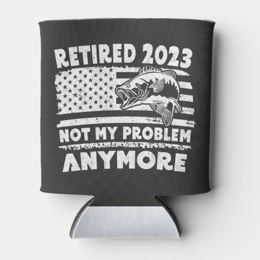 2023 nicht mehr mein Problem mehr Fischen Geschenk Dosenkühler (Vorderseite)