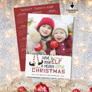 2023 Niedlich Elf Merry Little Christmas 2024 Kale Feiertagskarte