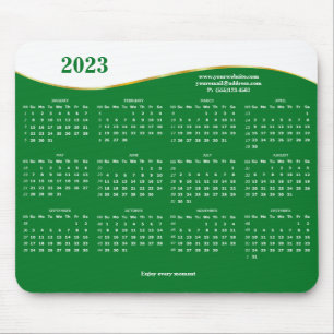 2023 on green and white Mouse Pad Mousepad
