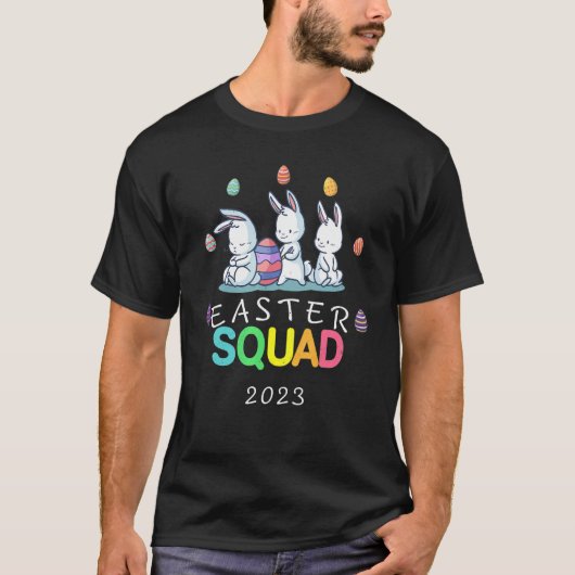 2023 OsterSquad Familie Matching Bunny Egg Hunt G T-Shirt (Vorderseite)