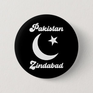 2023 Pakistan Zindabyd Dil Pakistani Herzenflagge Button