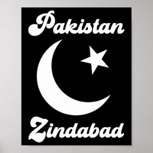 2023 Pakistan Zindabyd Dil Pakistani Herzenflagge Poster