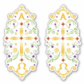 2023 Paschal Candle Purple Flowers Sticker (Vorderseite)