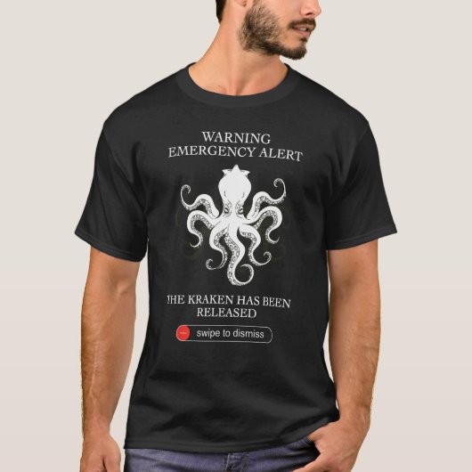 2023 Phone Emergency Alert Kraken Released Notific T-Shirt (Vorderseite)