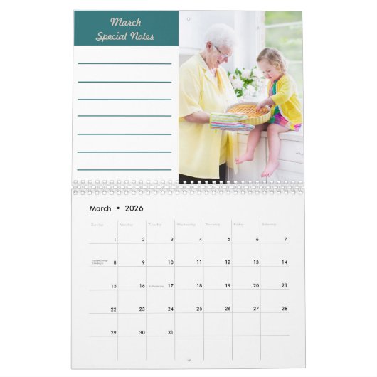 2023 Photo Collage Monthly Photo and Special Notes Kalender (Mär 2026)