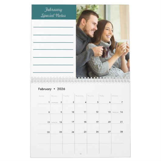 2023 Photo Collage Monthly Photo and Special Notes Kalender (Feb 2026)