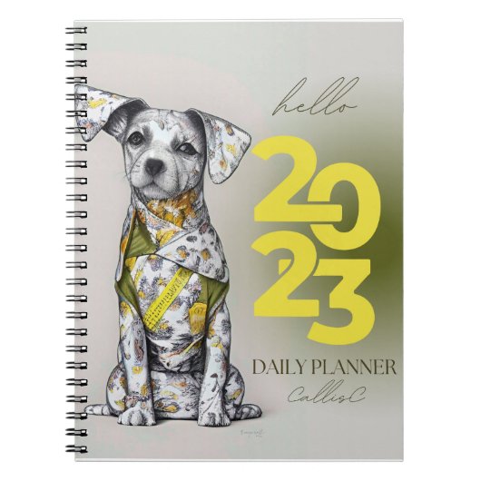 2023 Planner - Hund von CallisC Notizblock (Vorderseite)
