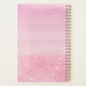 2023 Planner Pink Ombre Shimmer mit Monogramm Planer (Rückseite)