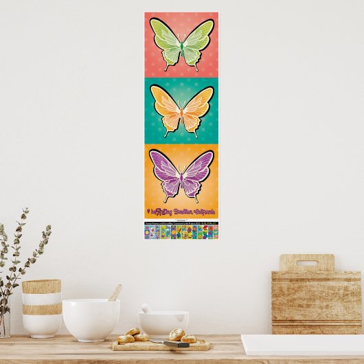2023 Poster - Pop Butterflies - Buellton.Art (Küche)