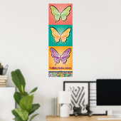 2023 Poster - Pop Butterflies - Buellton.Art (Heimbüro)