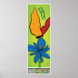 2023 Poster-Violet(te) & Butterfly-Buellton.Art Poster