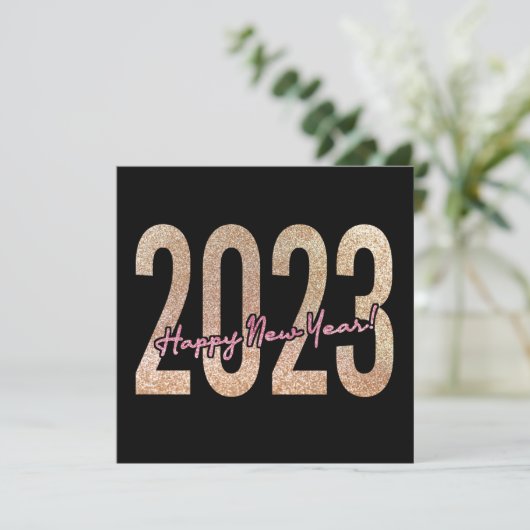 2023 Premium-Design mit gliteriger Textur Save The Date (Stehend Vorderseite)