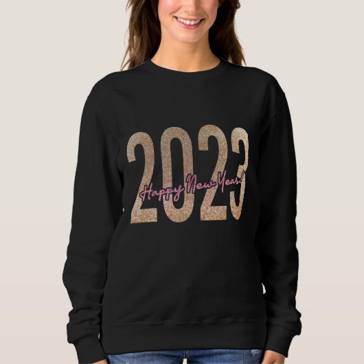 2023 Premium-Design mit gliteriger Textur Sweatshirt (Vorderseite)