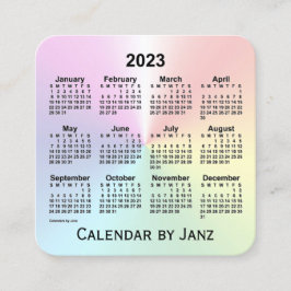 2023 Rainbow Shimmer Kalender von Janz Quadratische Visitenkarte