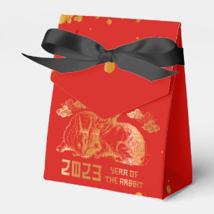 2023 Red Gold Rabbit Chinesisches Neujahrsgeschenk Geschenkschachtel