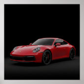 2023 Red Porsche 911 Poster (Vorne)