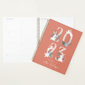 2023 Red Winter Floral & Foliage Bunny Planner Planer (Anzeige)