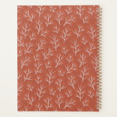 2023 Red Winter Floral & Foliage Bunny Planner Planer (Rückseite)