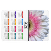 2023 Rosa und Weiße Gerbera Daisy Kalender Magnet (Horizontal)