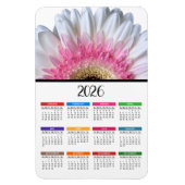 2023 Rosa und Weiße Gerbera Daisy Kalender Magnet (Vertikal)