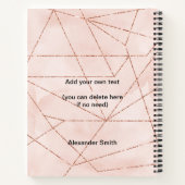 2023 Rose Gold Moderne Familie 12 Foto Kalender Notizblock (Rückseite)